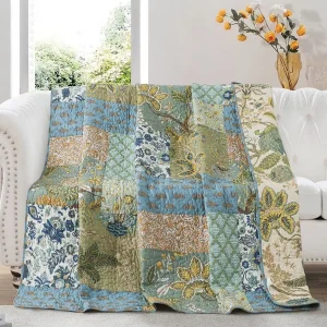 Cotton Quilted Throw Blanket