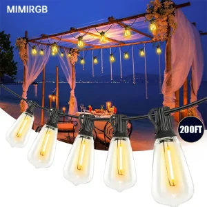 200FT String Lights Outdoor Garland