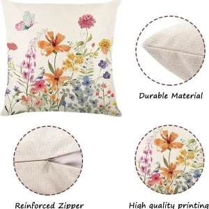 Spring Farmhouse Pillow Covers 18x18